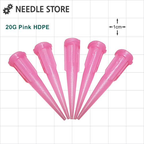 루어 락 스트레이트 디스 펜싱 팁 Pink Violet 20G [HDPE] 10개-1타
