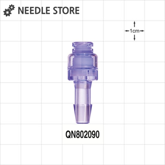 [QN802090]밀폐 주입 / 흡입 가능(PC.Silicone) 암형 루어락 바브 커넥터