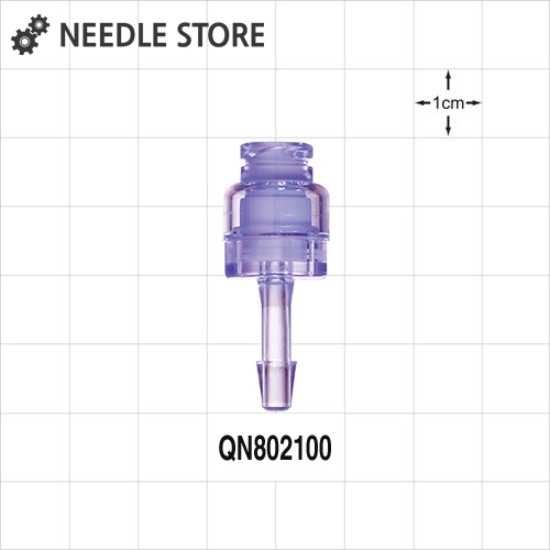 [QN802100]밀폐 주입 / 흡입 가능(PC.Silicone) 암형 루어락 바브 커넥터